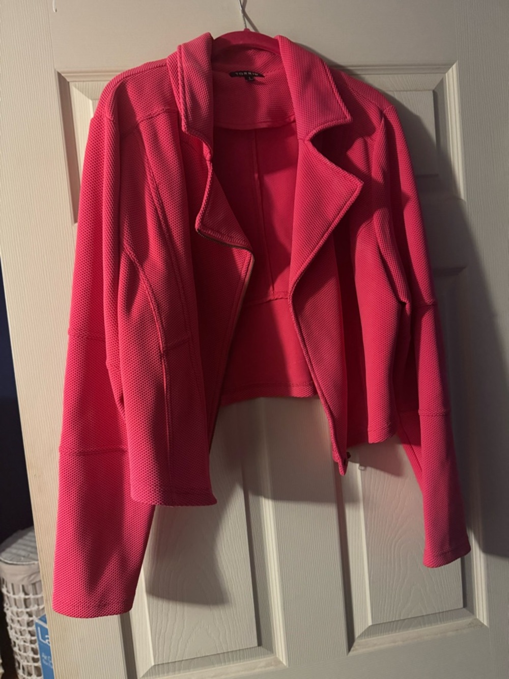 🩷Torrid Pink Open-Front Moto Jacket